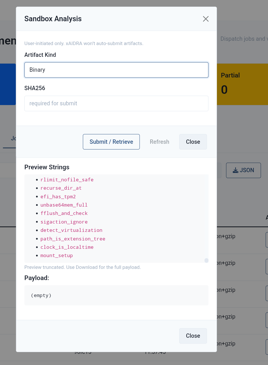 Dashboard sandbox workflow